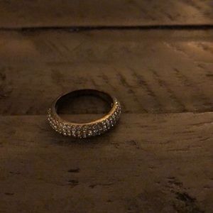 Brass ring rhinestones